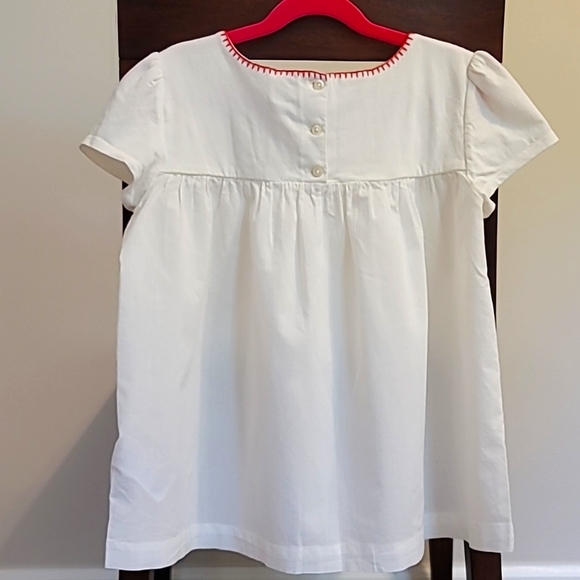 NWT Gap Girls' Embroidered White Top, Size L(10-11) - Picture 6 of 11